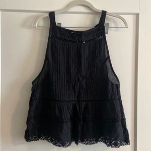 Free people eyelet sleeveless blouse